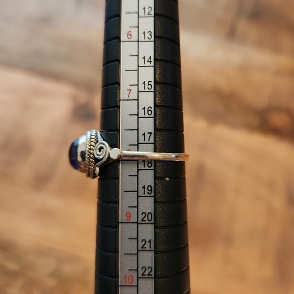 NEW Sterling Silver 925 Round Bezel Set Amethyst Ring Size 8 - Picture 6 of 9